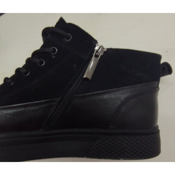 Snover AL6-13 Men's Black Leather Ankle Boots Premium Dress Footwear - Picture 12 of 16